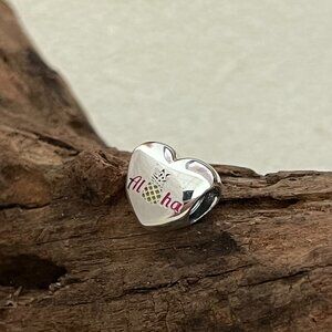 Pandora Aloha Maui Pineapple Exclusive Heart Charm S925 ALE Bead Charm Silver